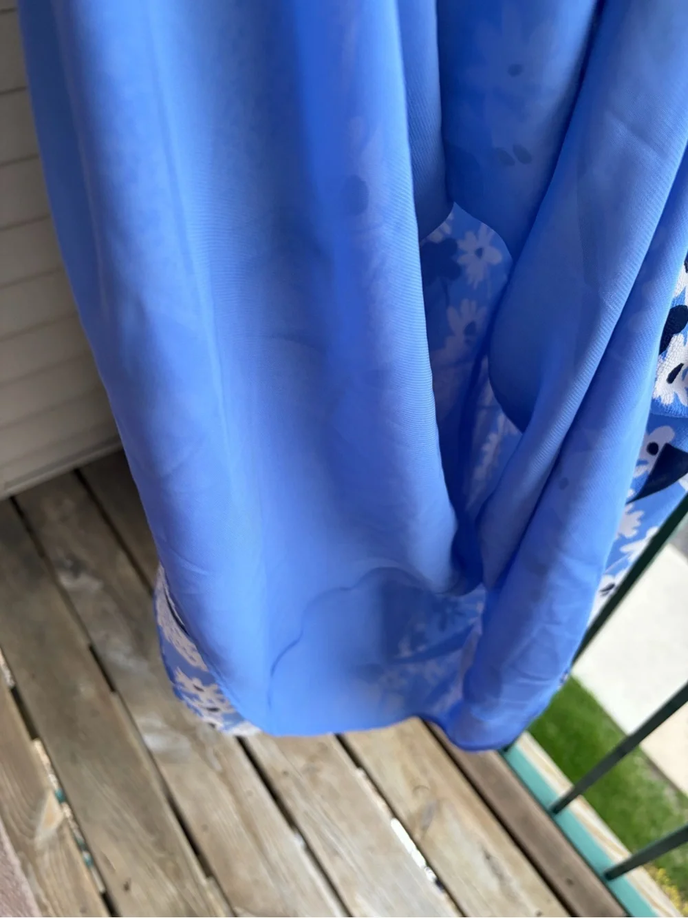🆕🦋Lauren Ralph Lauren Blue Floral Midi Dress Belted Fit & Flare Summer Size 6 - Picture 13 of 17